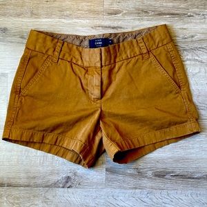 NWOT J.Crew 4” Caramel Chino Shorts